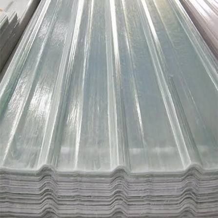 Stack of clear FRP roofing sheets