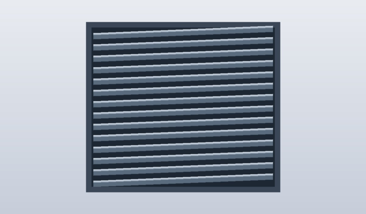 Steel wall louvers for ventilation