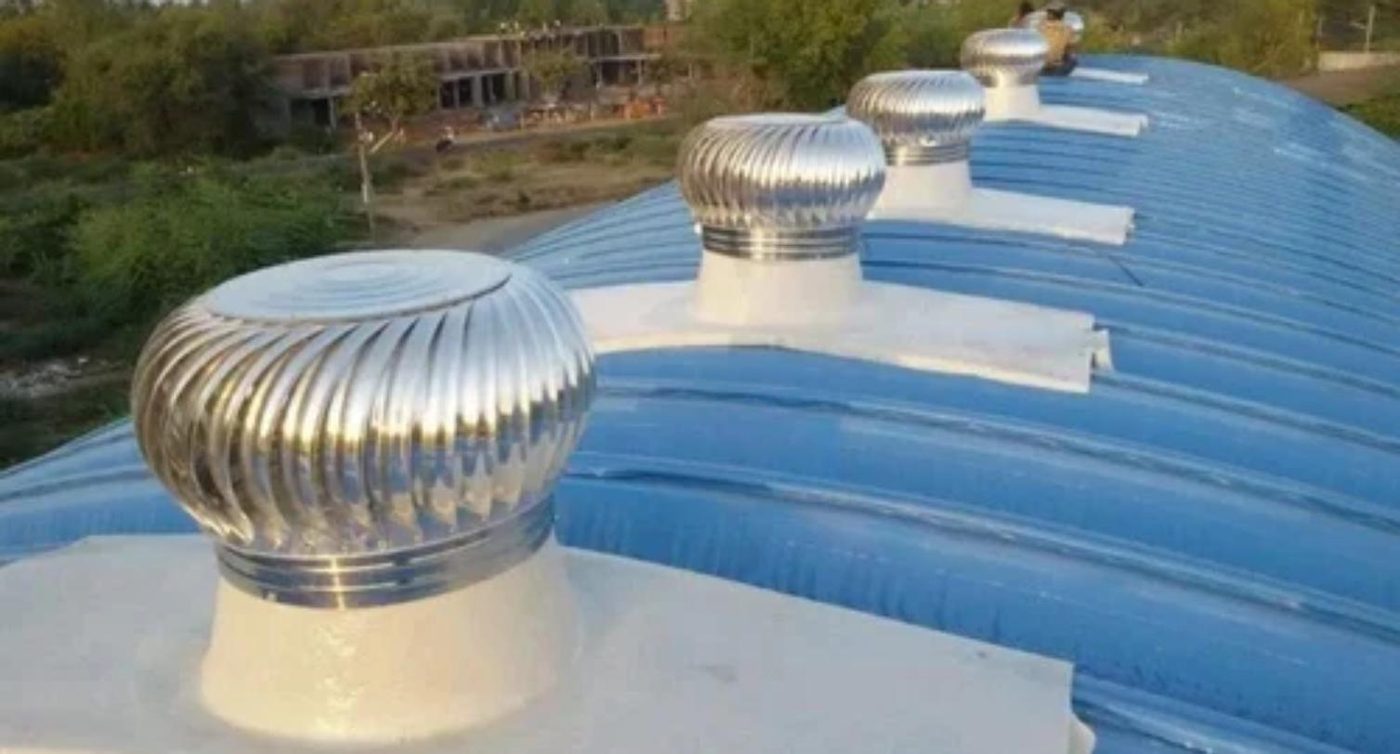 Turbo ventilators on roof